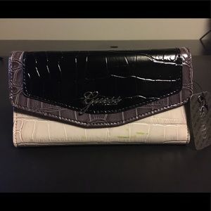 Guess Crocodile Multi-Color Patent Leather Wallet